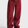 Women's Burgundy Cindy 20W4-35 Skater Fit Mid-Rise 100% Cotton Special Wash Denim Jeans