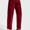Women's Burgundy 26w5-35 Relaxed Fit Thick Corduroy Velvet Trousers