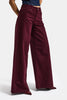 Kadın Bordo Renk Hera 7s6-35 Palazzo Fit %100 Koton Denim Jean