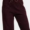 Kadın Bordo w6-35 Flare Fit İnce Fitilli Esnek Velvet Kadife Kumaş Pantolon