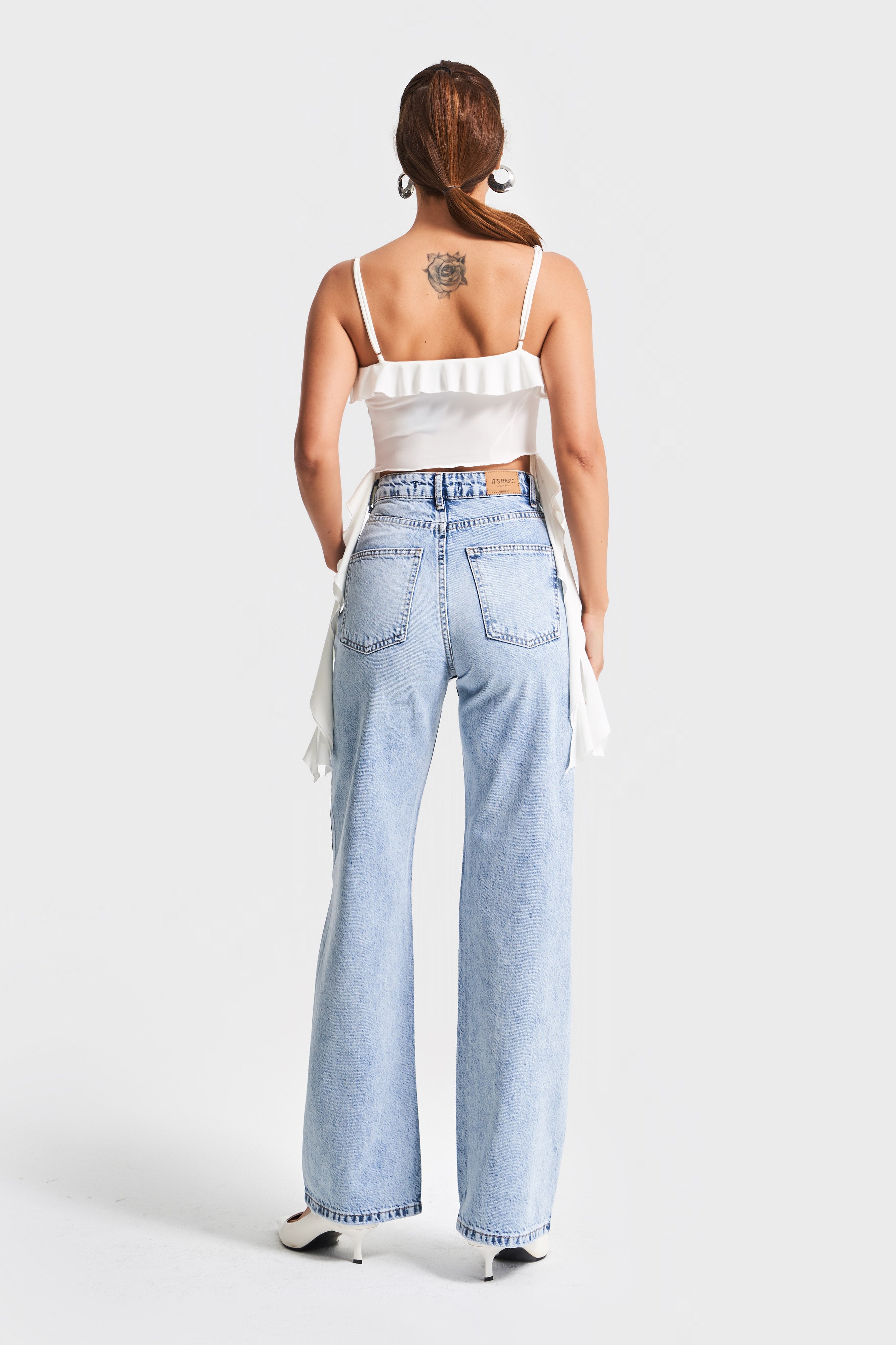 Ecrukleurige bustier met bandjes en flexibel stofontwerp voor dames