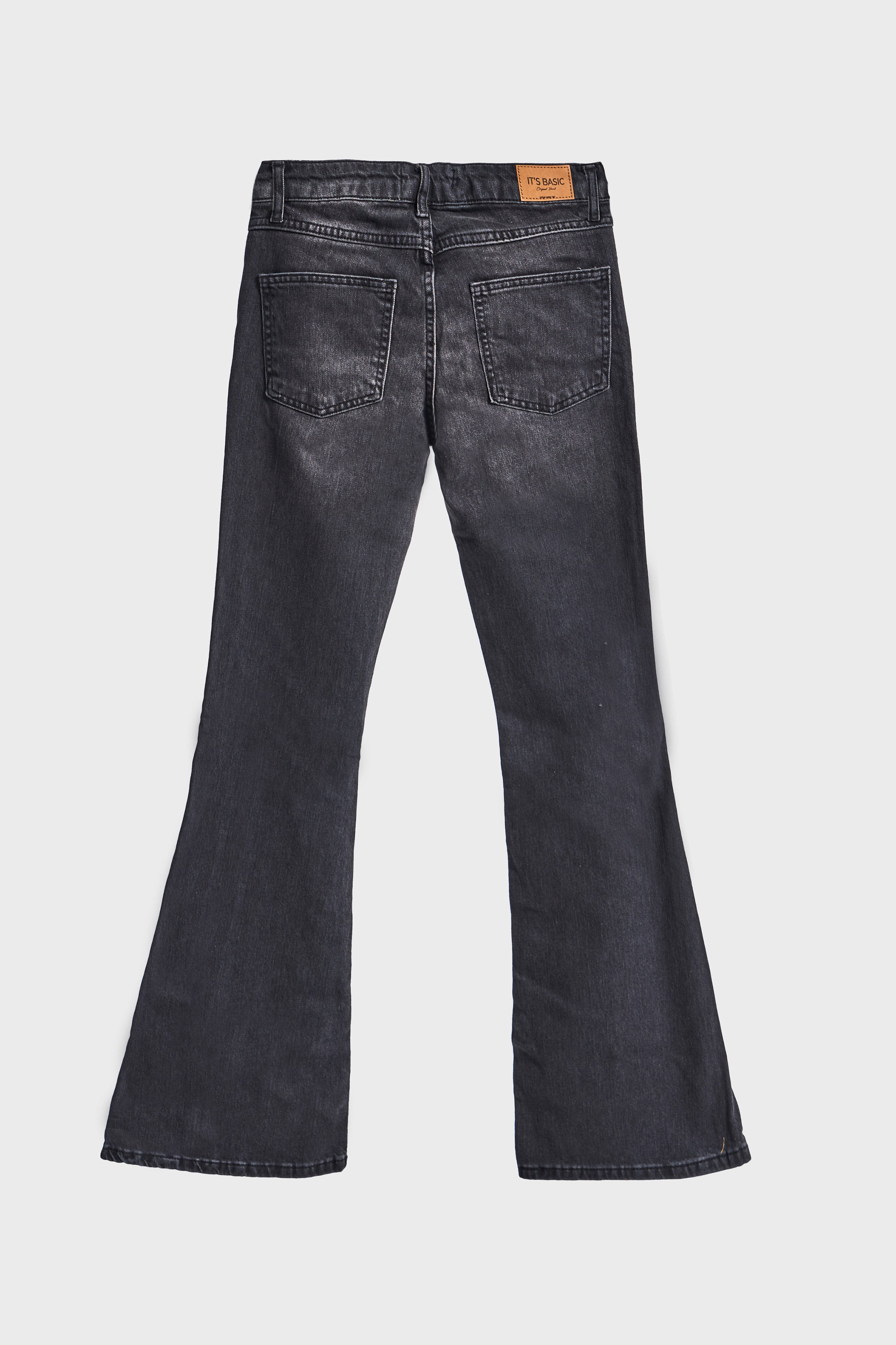 Kadın Füme Renk 2w5-1 Midrise Flare Fit İç Boy 83cm Esnek Kumaş Denim Jean