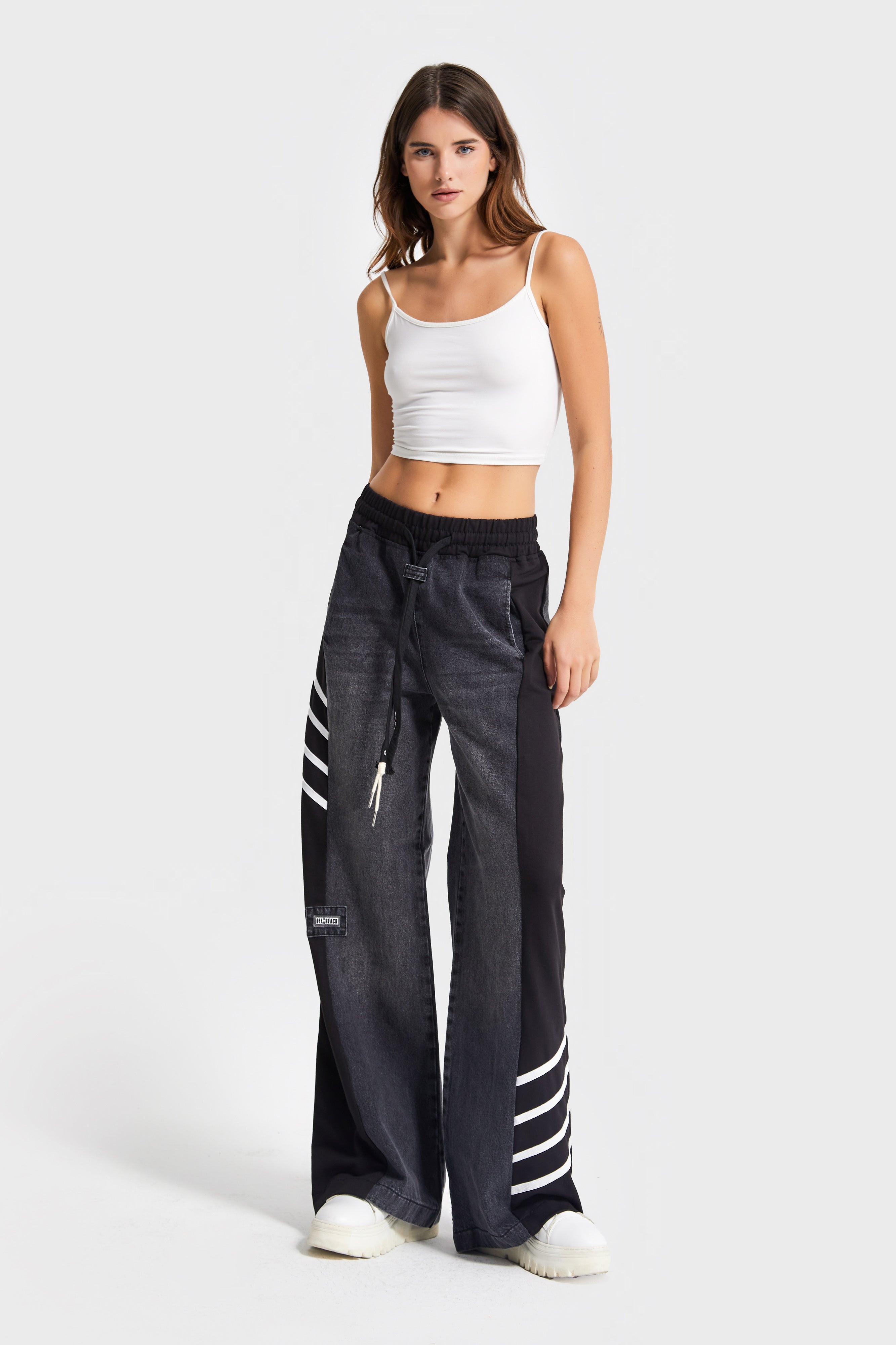 Kadın Füme Renk 2w5-1 Straight Fit Çift Parça Denim Jean