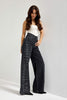 Women's Smoked T-9w5-1 Flare Fit Special Design 100% Cotton Denim Jeans