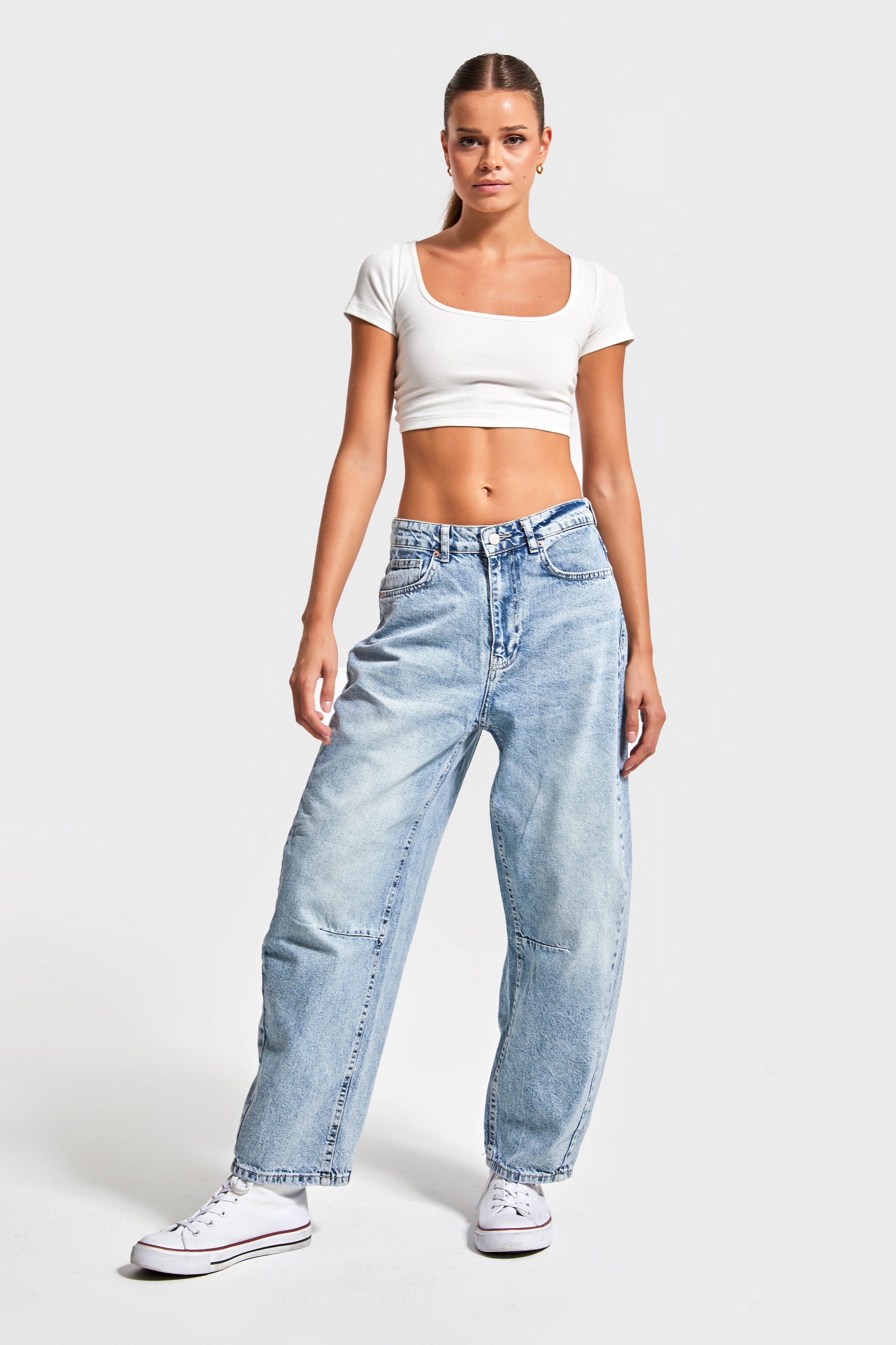 Women's G Jeans Color Carrot Fit 100% Cotton Denim