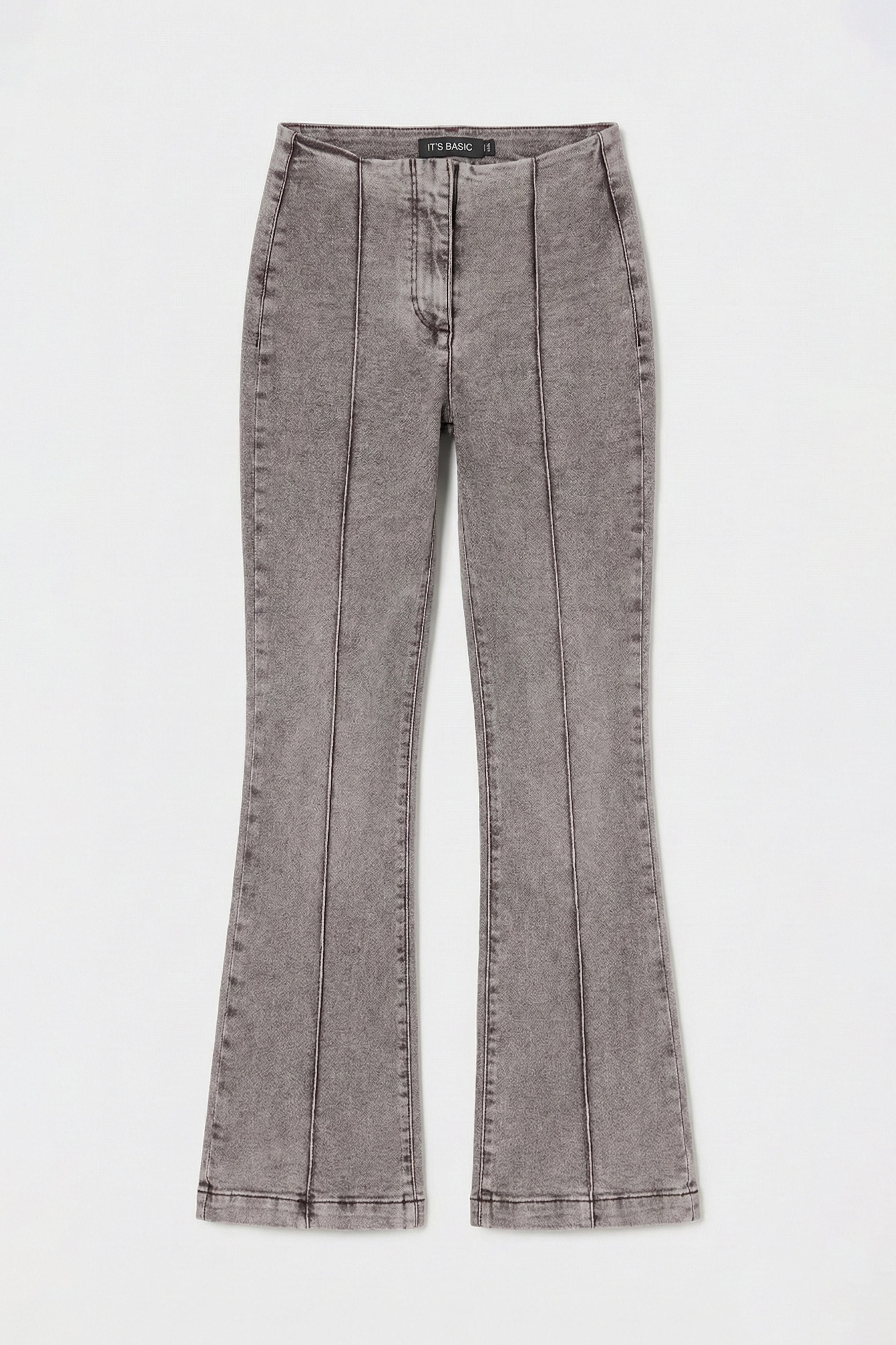 Kadın Gri 3s6-158 Flare Fit Esnek Kumaş Denim Jean