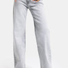 Kadın Gri Renk 4s6-12 Straight Fit Yüksek Bel Elastan Kumaş Denim Jean