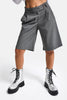 Women's Grey s6 Baggy Fit Maxi Length Bermuda Shorts