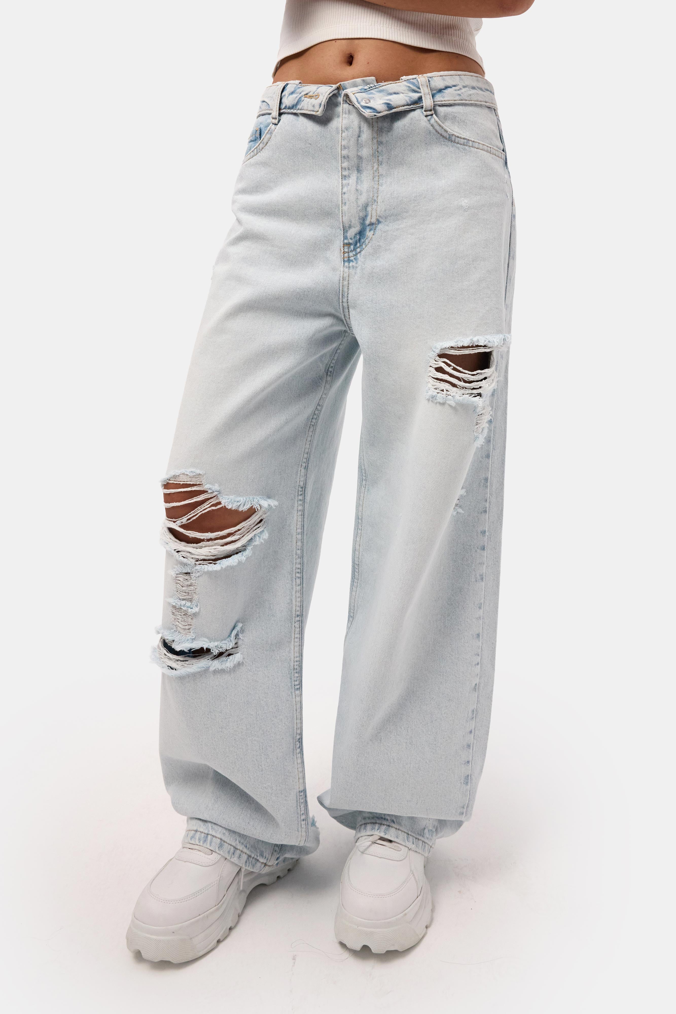 Kadın Ice 12s6-100 Straight Fit Kemer Detaylı Özel Tasarım Denim Jean