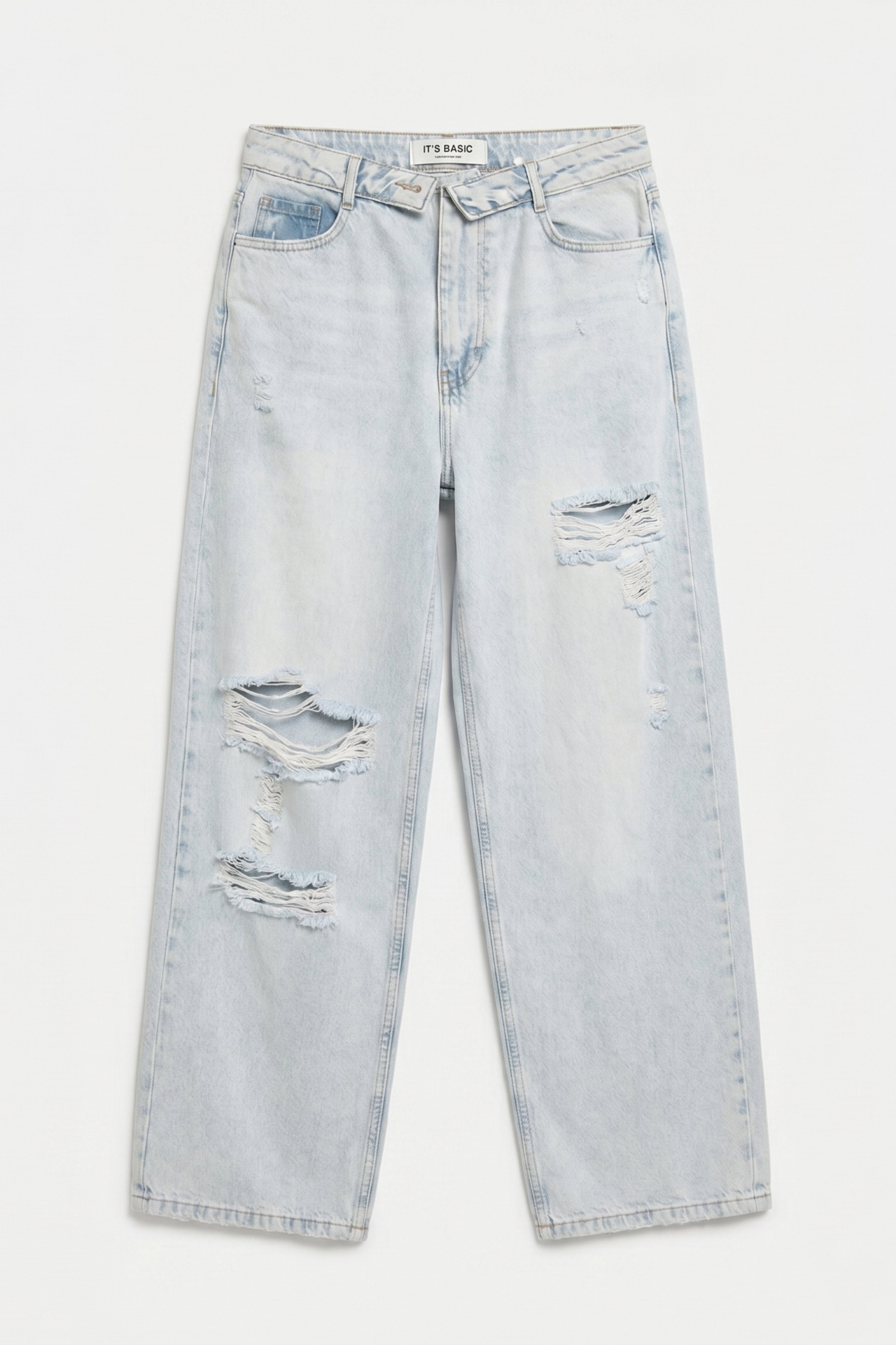 Kadın Ice 12s6-100 Straight Fit Kemer Detaylı Özel Tasarım Denim Jean