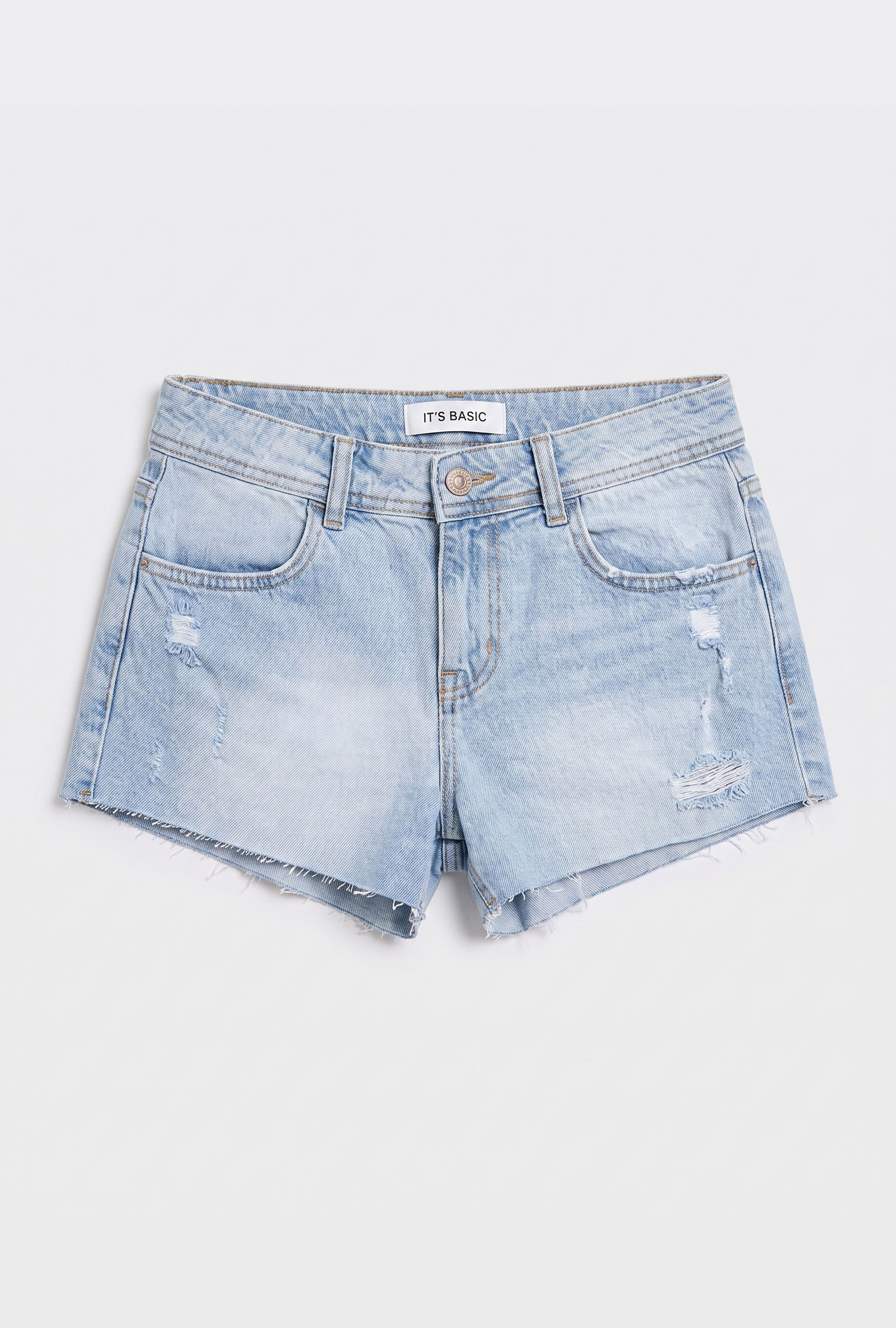 Women's Ice 12s6-3 Mini Mom 100% Cotton Denim Shorts with Back Pockets