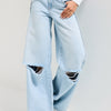 Женские джинсы Ice 12s6-3 Palazzo Fit из денима с потертостями и рваными деталями