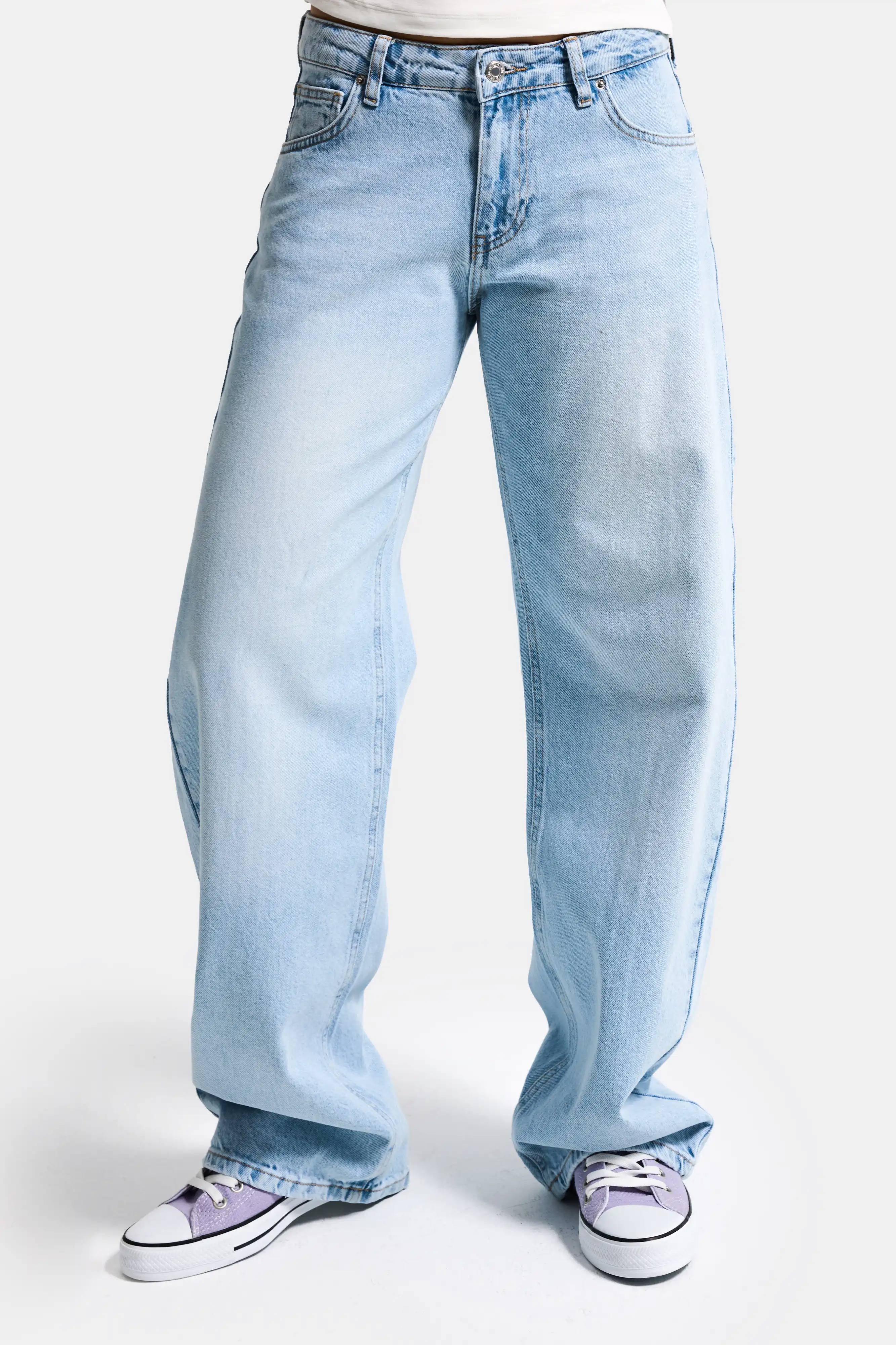 Kadın Ice 2s6-3 Barrel Mid Rise Fit Orta Bel Denim Jean