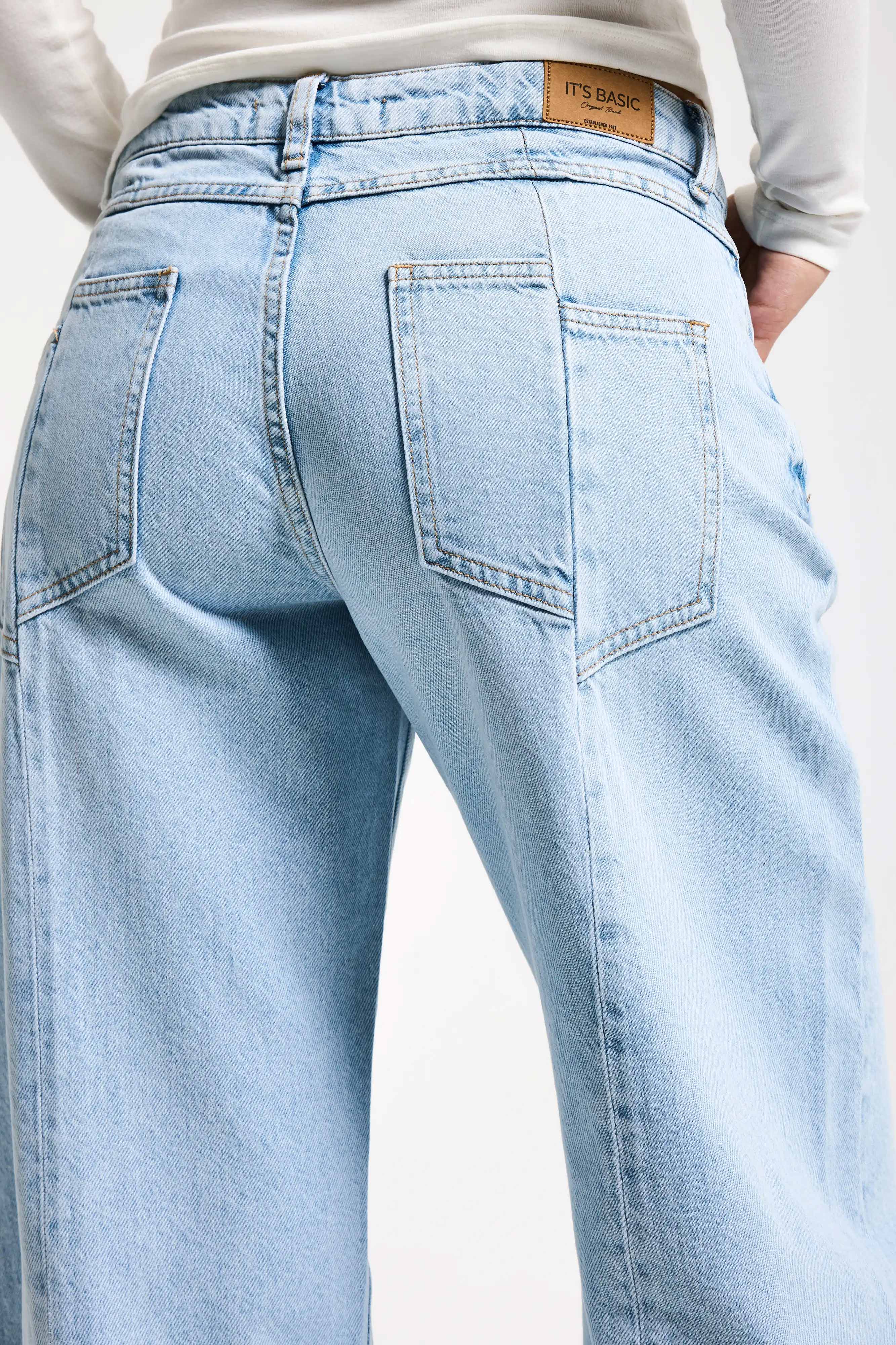 Kadın Ice 2s6-3 Barrel Mid Rise Fit Orta Bel Denim Jean