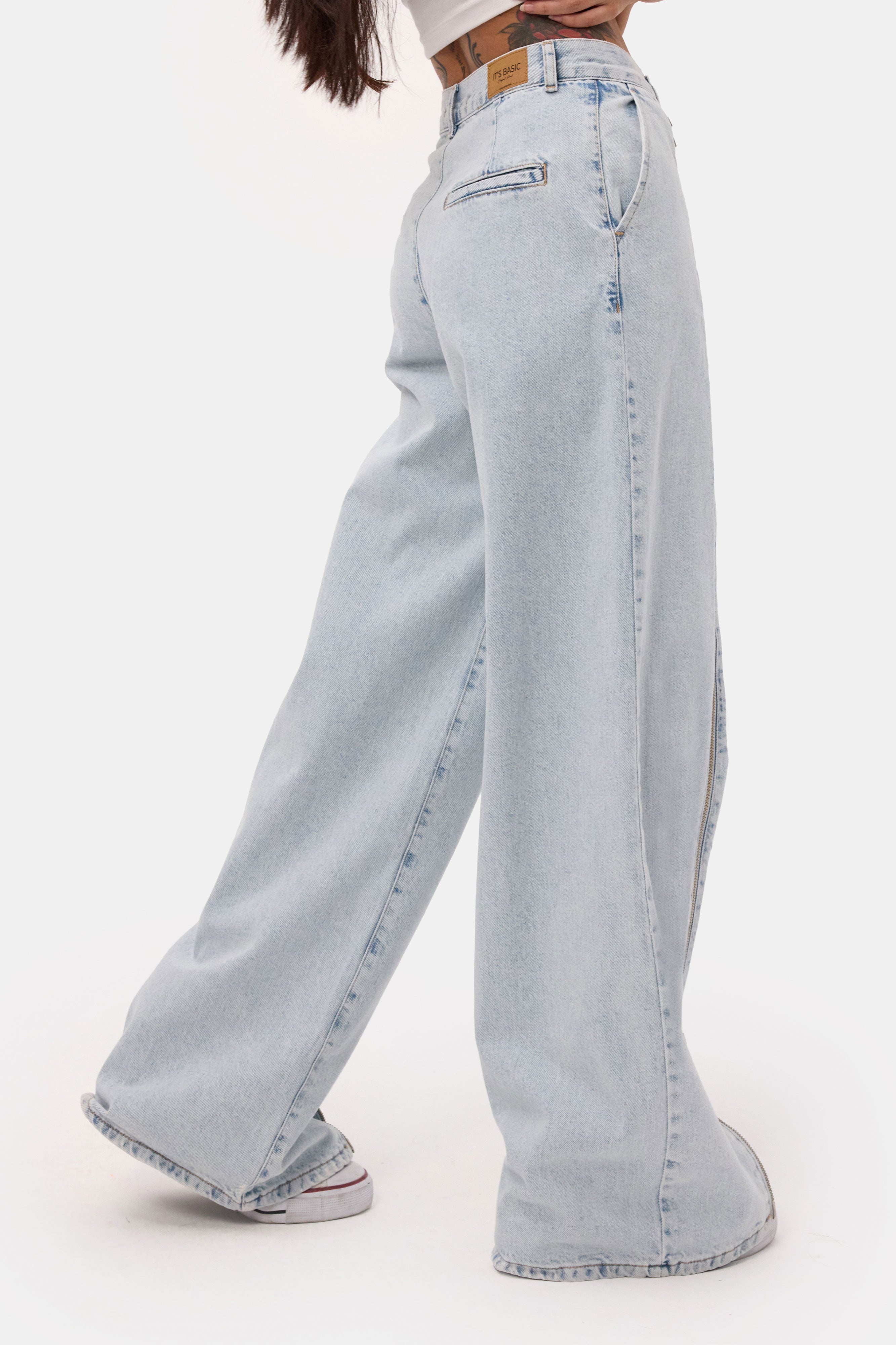 Kadın Ice 3s6-3 Palazzo Fit Özel Tasarım Denim Jean