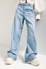Women's Ice 4s6-3 Barrel High-Waisted Relaxed Super Loose Fit Belted Design Denim Jeans
