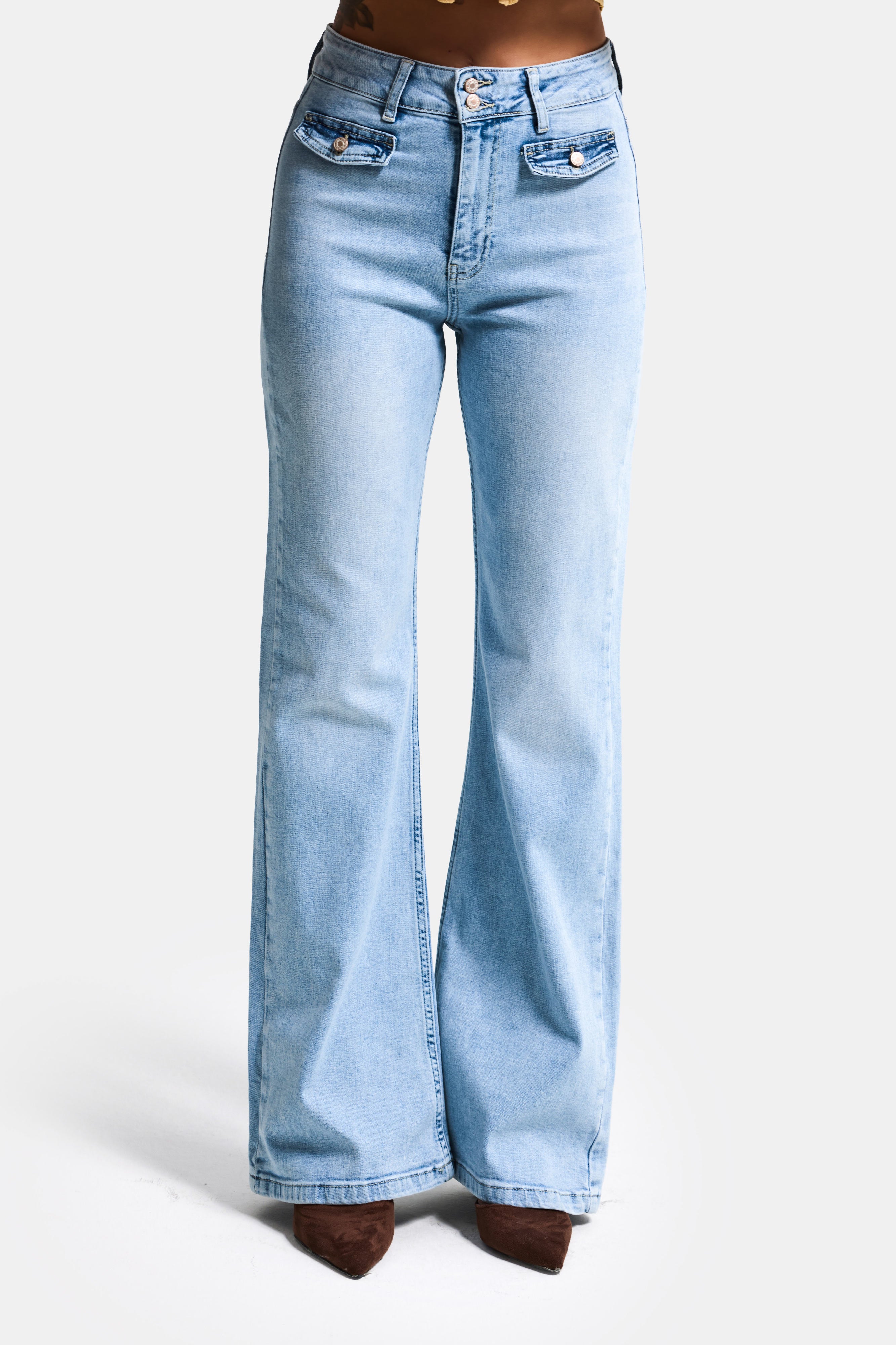 Kadın Ice 4s6-3 Flare Fit High Waist Esnek Kumaş Denim Jean