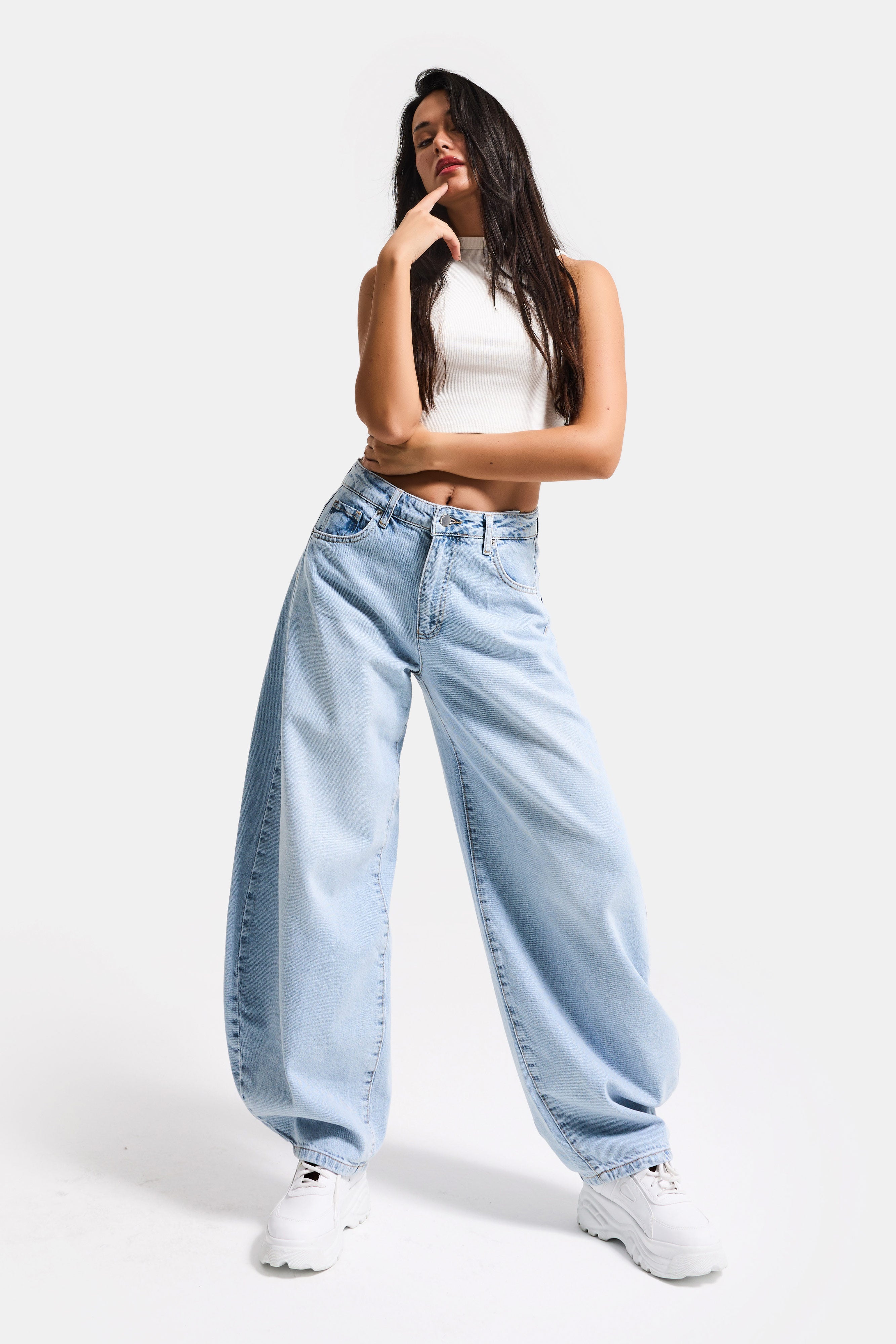 Kadın Ice 4s6-3 Mega Balon Fit %100 Koton Denim Jean