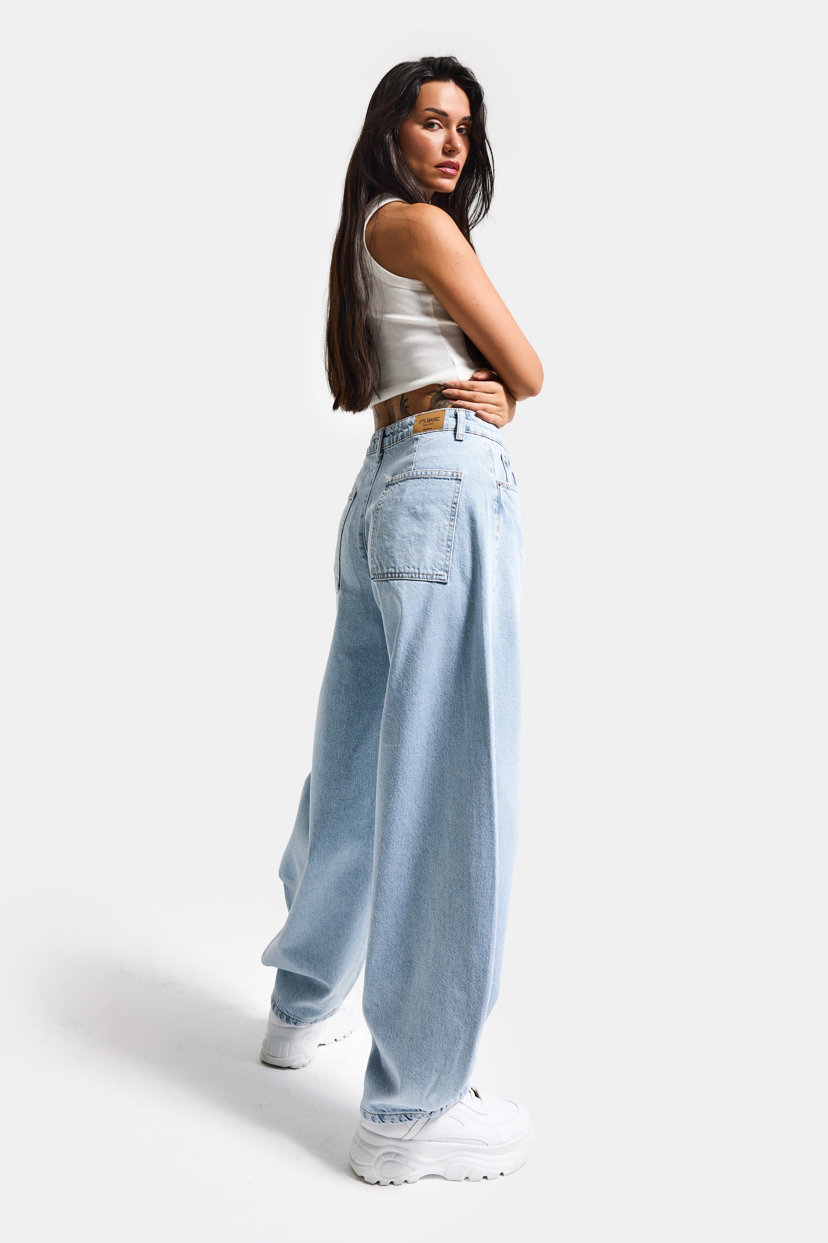 Kadın Ice 4s6-3 Mega Balon Fit %100 Koton Denim Jean