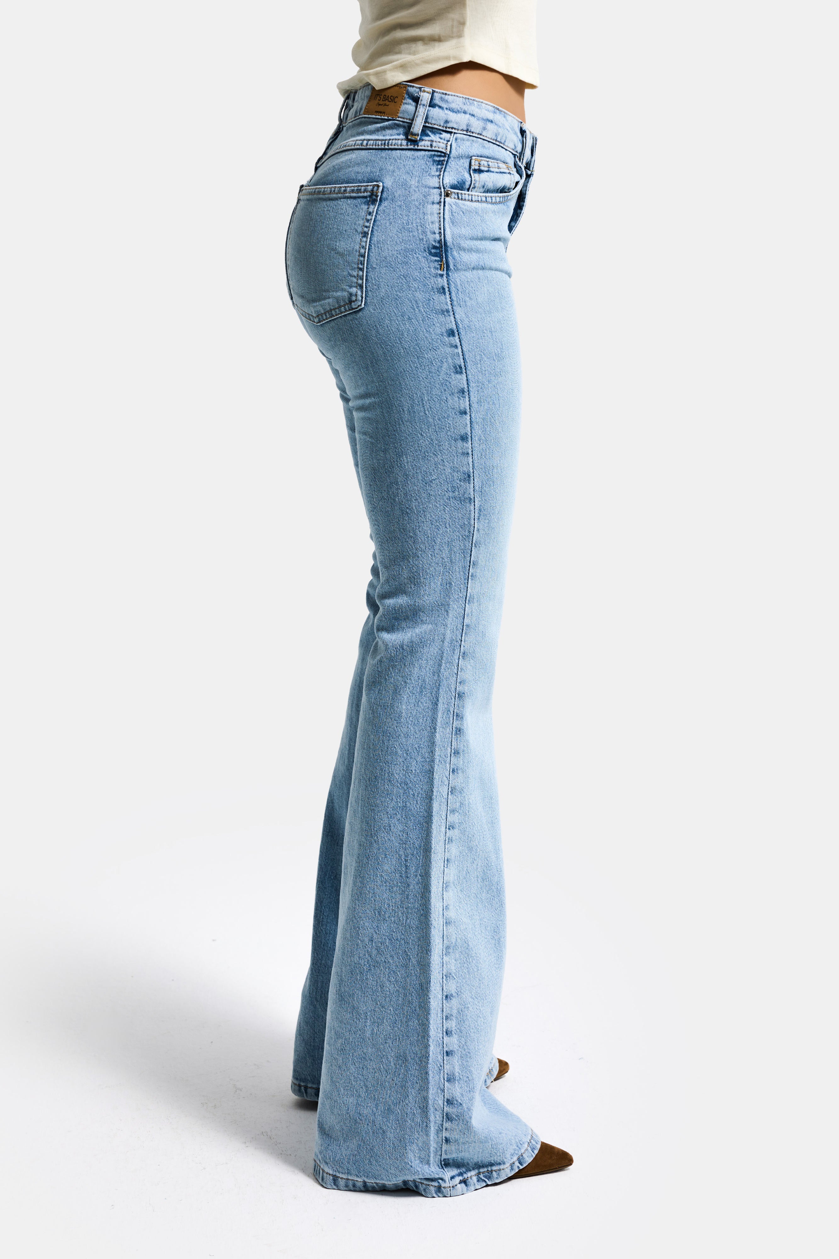 Kadın Ice 4s6-3 Mid Rise Flare Fit Esnek Kumaş Denim Jean