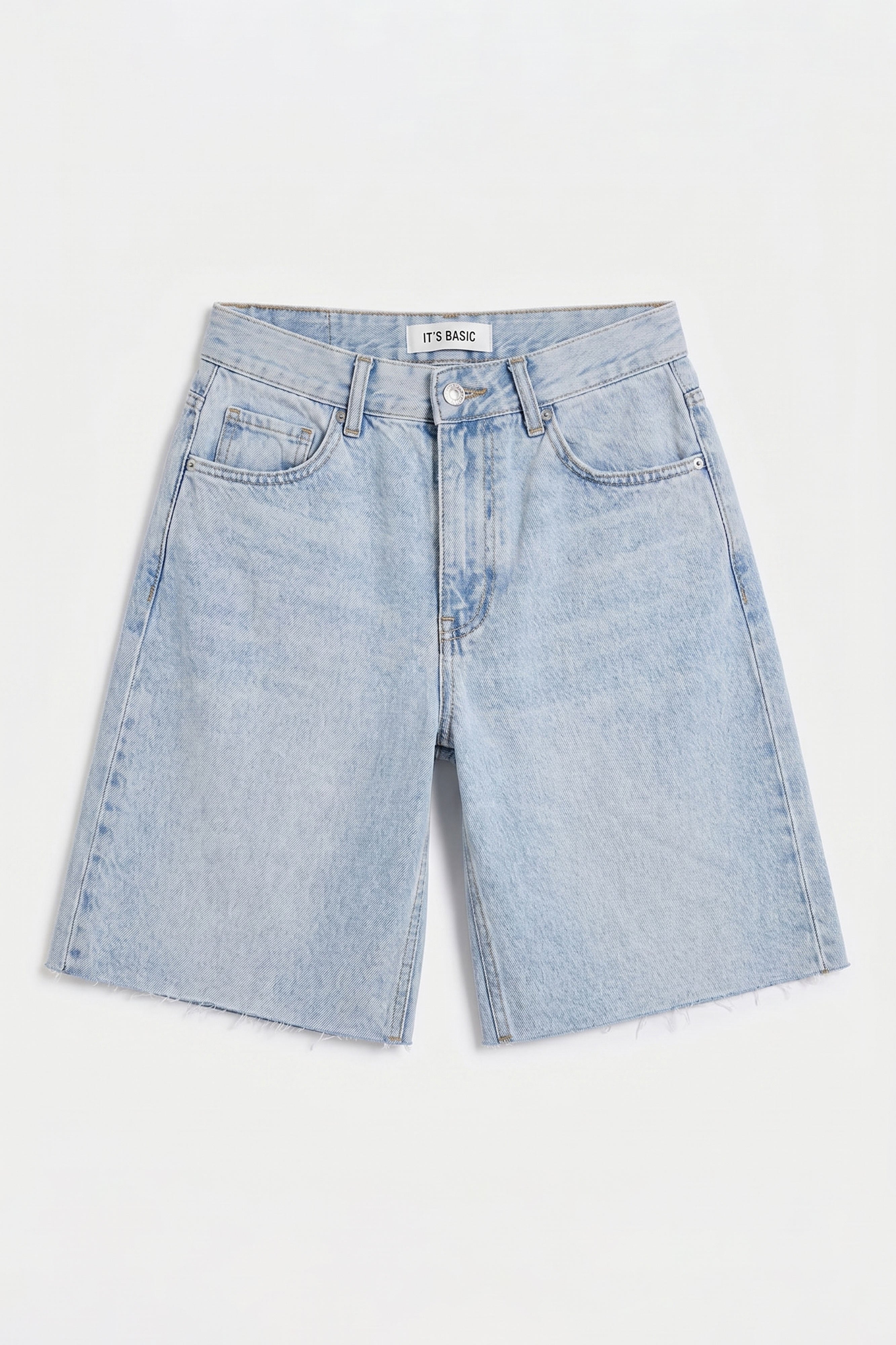 Kadın Ice 4s6-3 Midi Boy %100 Koton Relax Fit Denim Şort