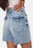 Kadın Ice 4s6-3 Relax Fit Midi Boy Esnek Kumaş Denim Şort