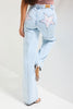 Kadın Ice 4s6-3 Straight Fit Cep Yıldız Detaylı Özel Tasarım Denim Jean