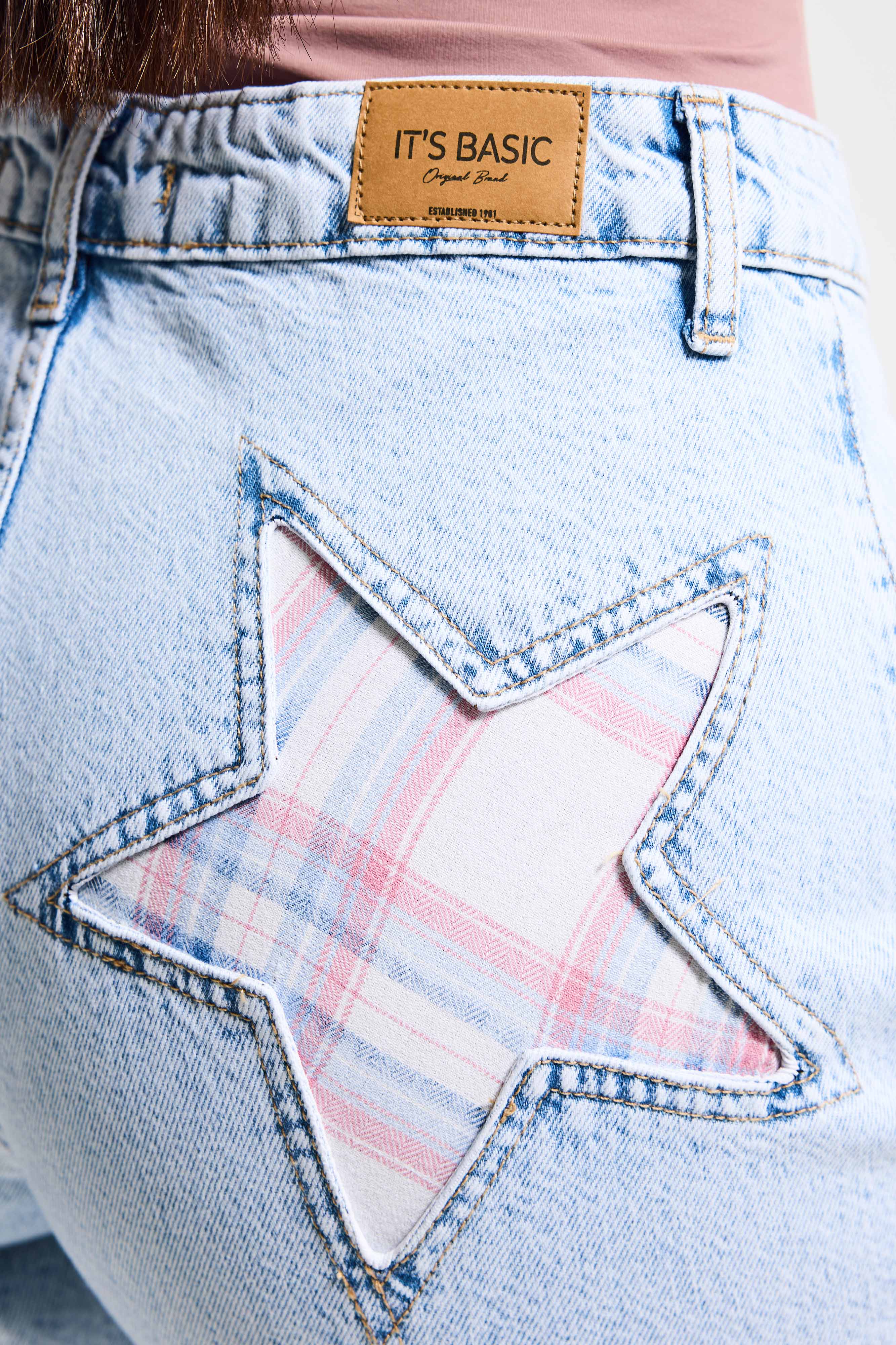 Kadın Ice 4s6-3 Straight Fit Cep Yıldız Detaylı Özel Tasarım Denim Jean