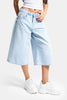 Kadın Ice 4s6-3 Süper Baggy Fit Maxi Boy Bermuda Denim Şort