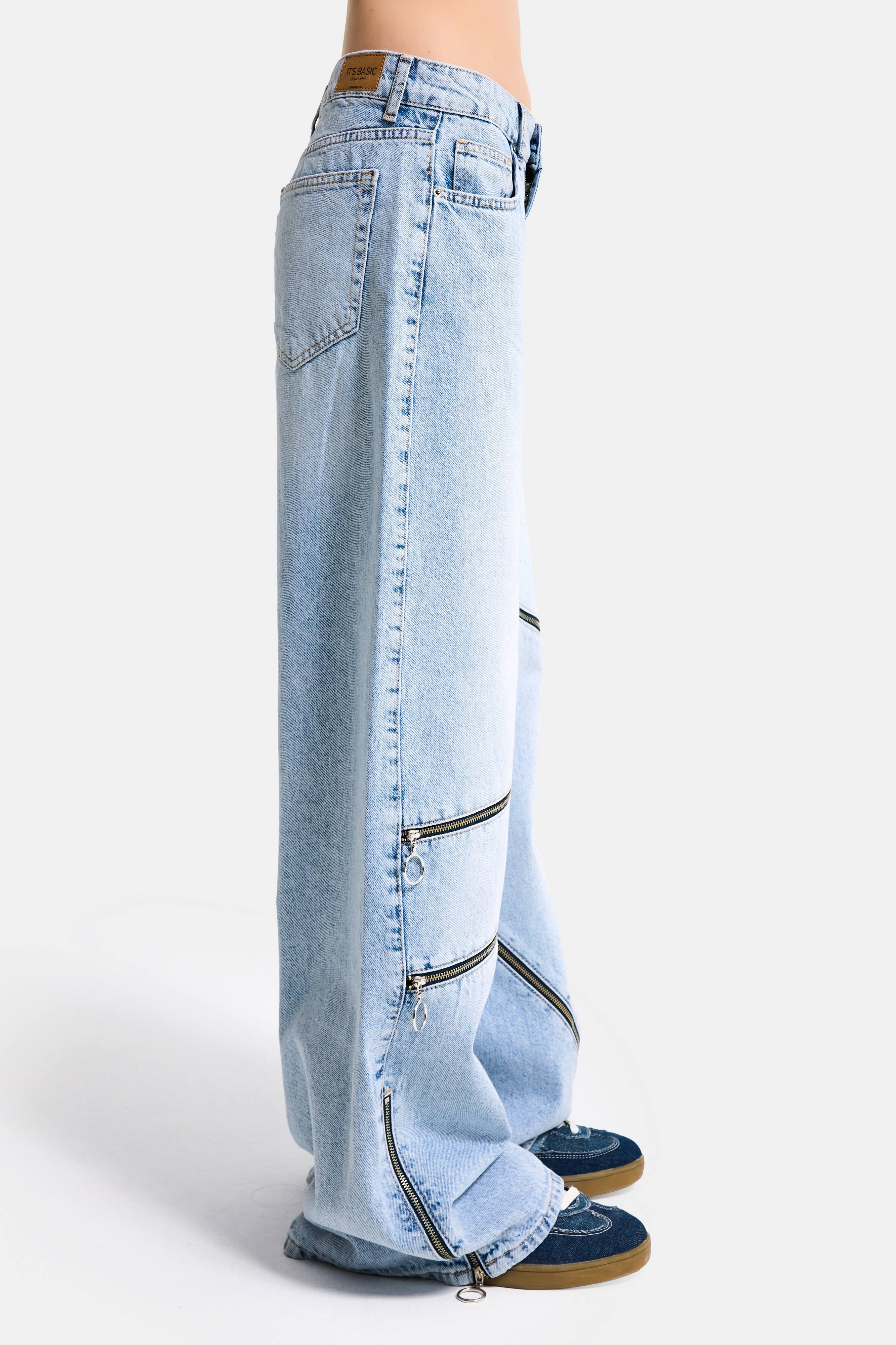 Kadın Ice 4s6-3 Süper Baggy Fit Özel Tasarım Denim Jean