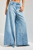 Kadın Ice Kot Rengi 4s6-27 Palazzo Fit Viskon Kumaş Denim Jean