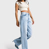 Kadın Ice Kot Rengi Lora 4s6-32 Loose Fit %100 Koton Denim Jean