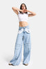 Kadın Ice Palazzo Fit Özel Tasarım Denim Jean
