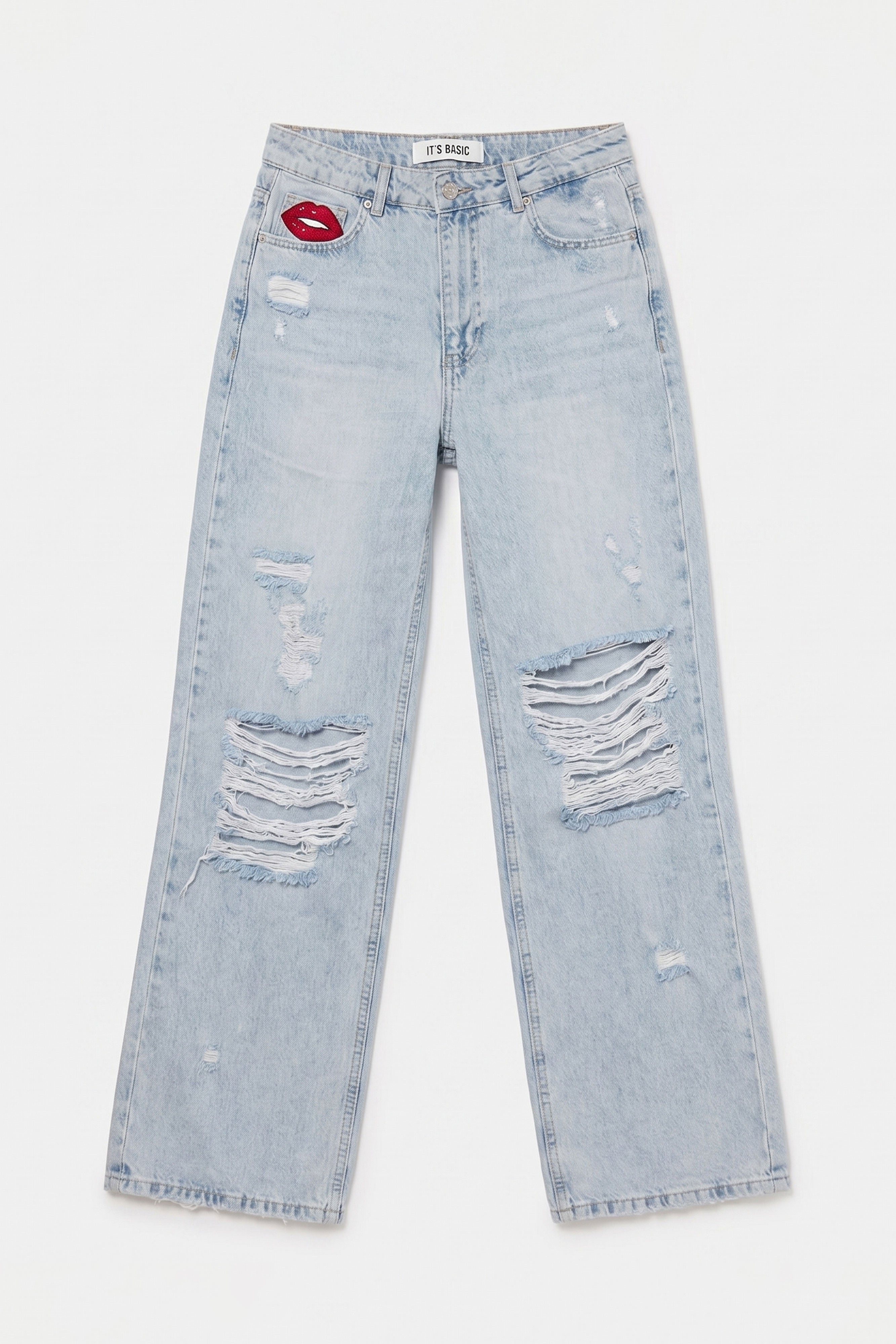 Kadın Ice T-12s6-3 Straight Fit Özel Tasarım Denim Jean