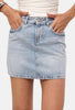 Kadın Ice T-4s6-3 Straight Mini Parlak Taşlı Tasarım Denim Etek