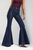 Kadın İndigo 7s6-50 Flare Fit Viskon Kumaş Elastan Denim Jean