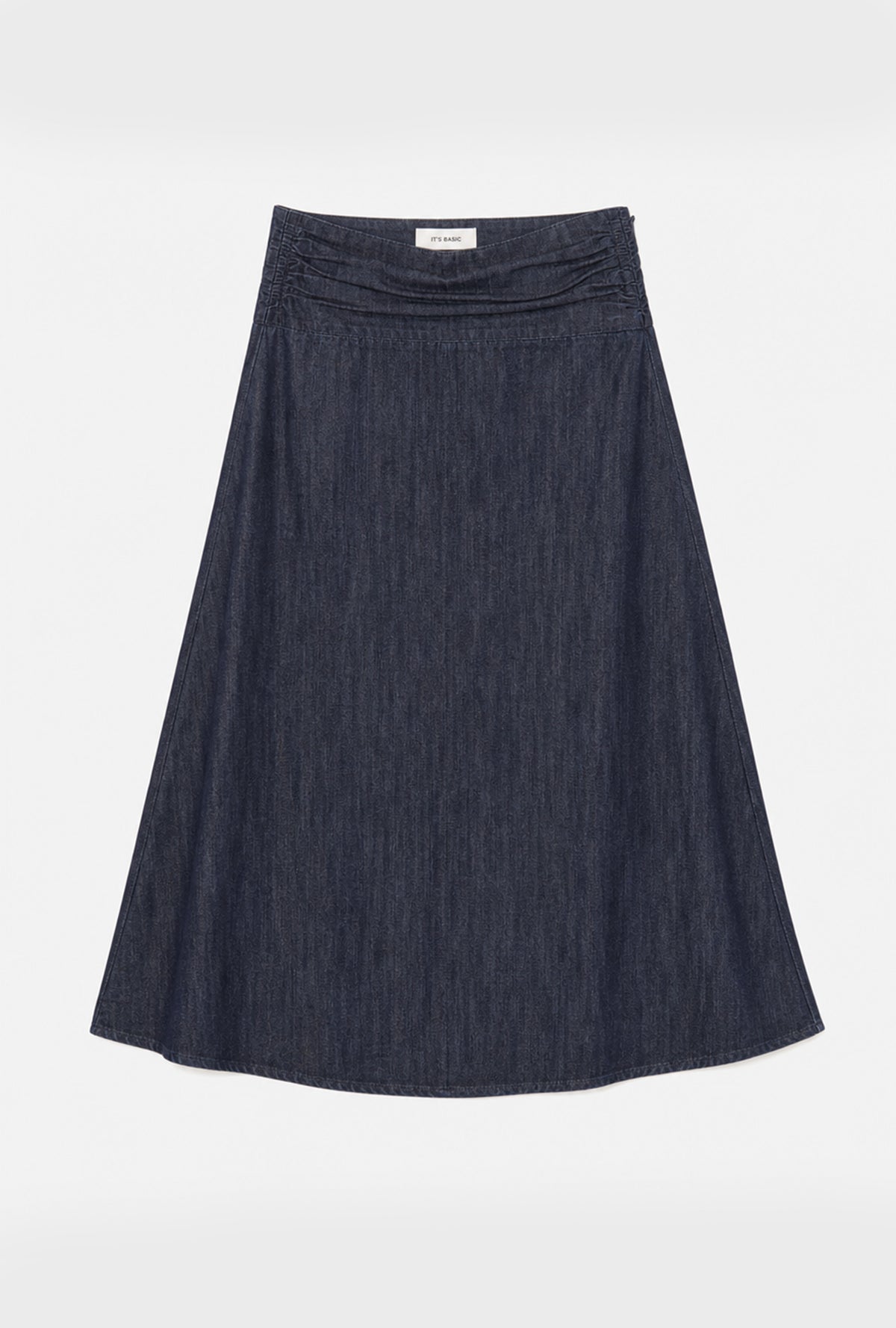 Kadın İndigo 7w6-50 Relaxed Fit Maxi Denim Etek