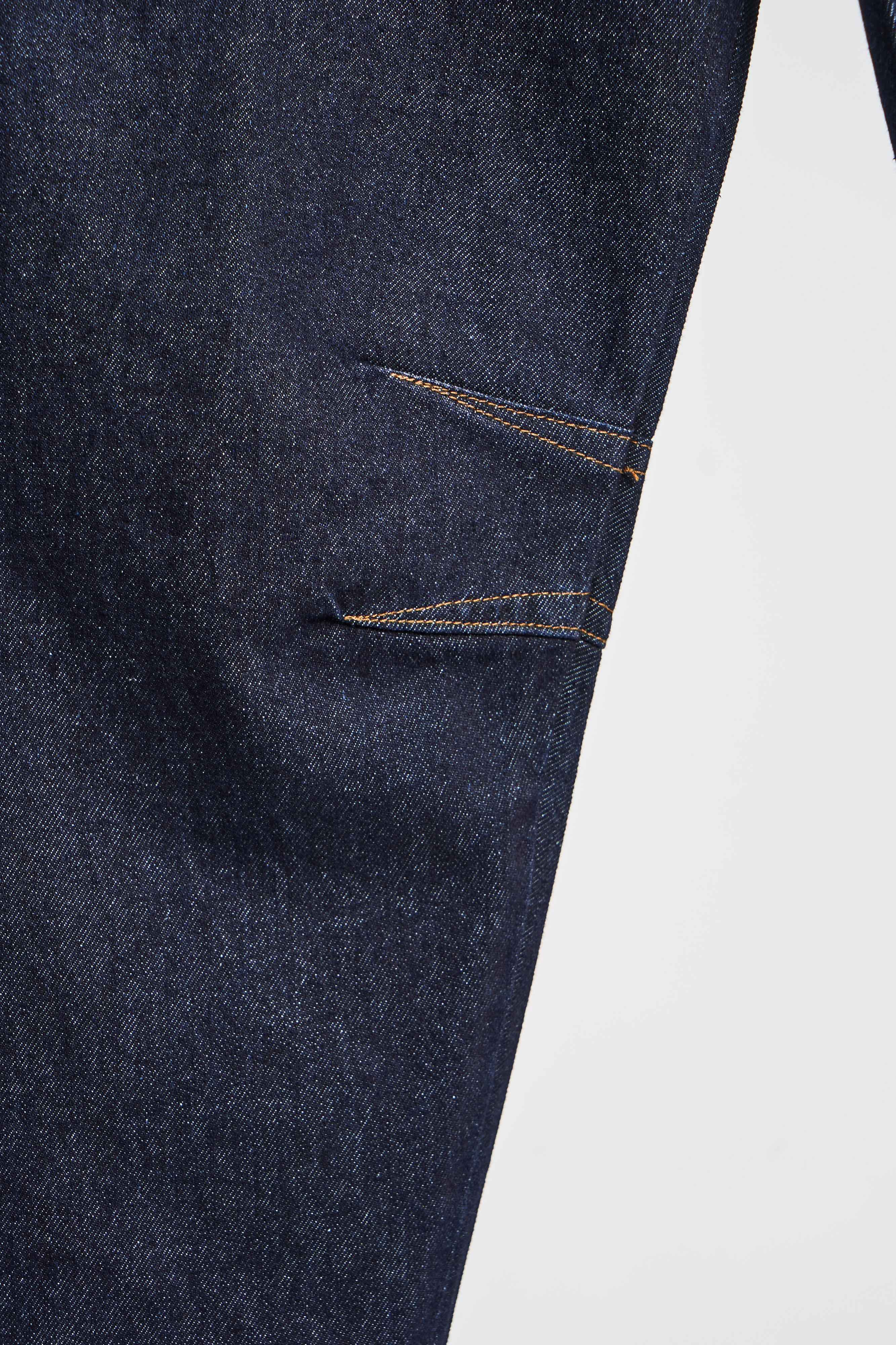 Kadın İndigo Renk 7w5-50 Baggy Fit %100 Koton Bol Kesim İç Boy 83cm Denim Jean