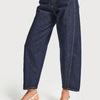 Kadın İndigo Renk 7w5-50 Carrot Fit Rahat Kesim İç Boy 67cm %100 Koton Denim Jean