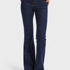 Kadın İndigo Renk 7w5-50 Flare Fit Elastan Kumaş Denim Jean