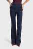 Kadın İndigo Renk 7w5-50 Flare Fit Elastan Kumaş Denim Jean