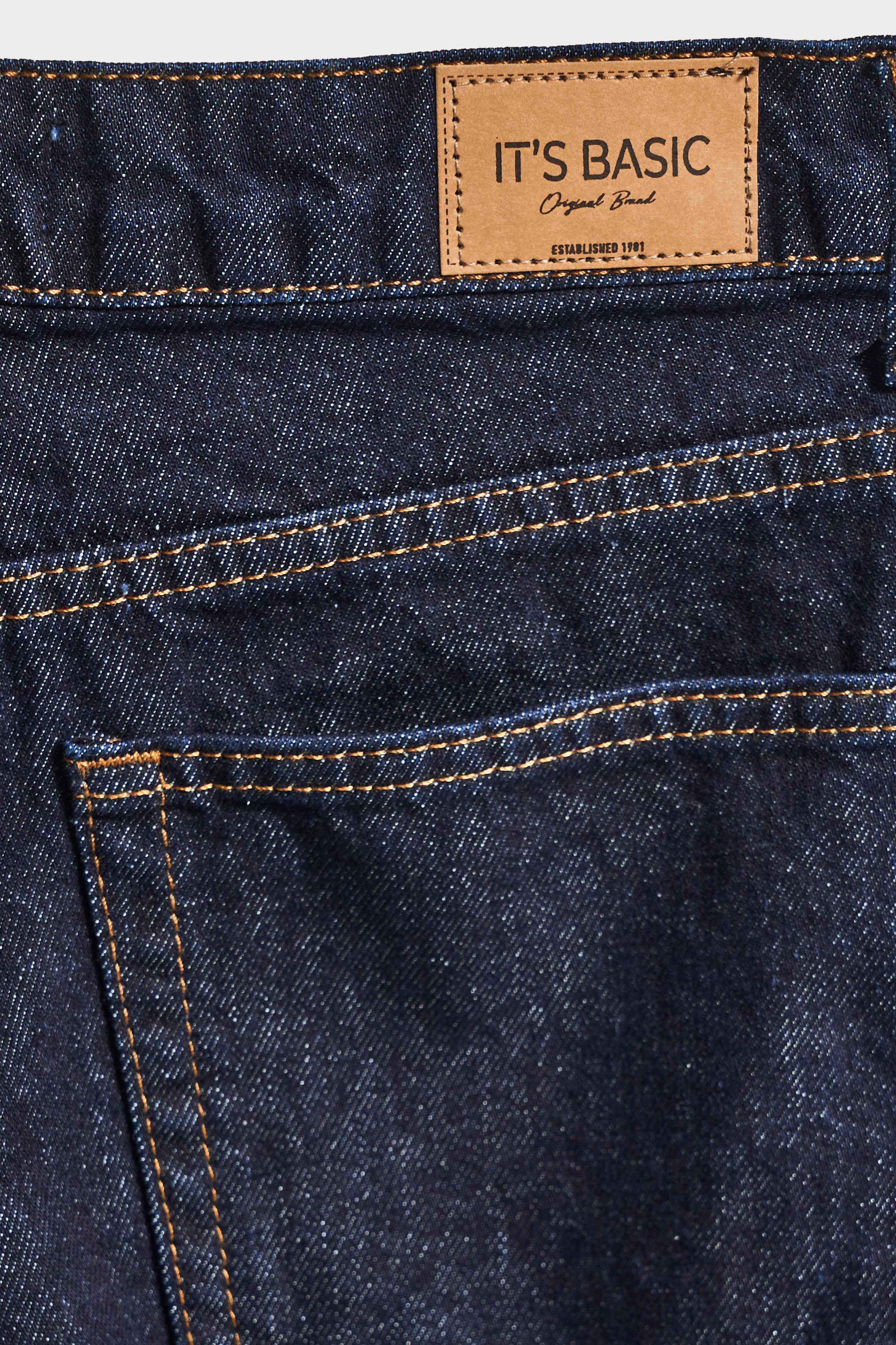 Kadın İndigo Renk 7w5-50 Palazzo Baggy Fit %100 Koton İç Boy 83cm Denim Jean