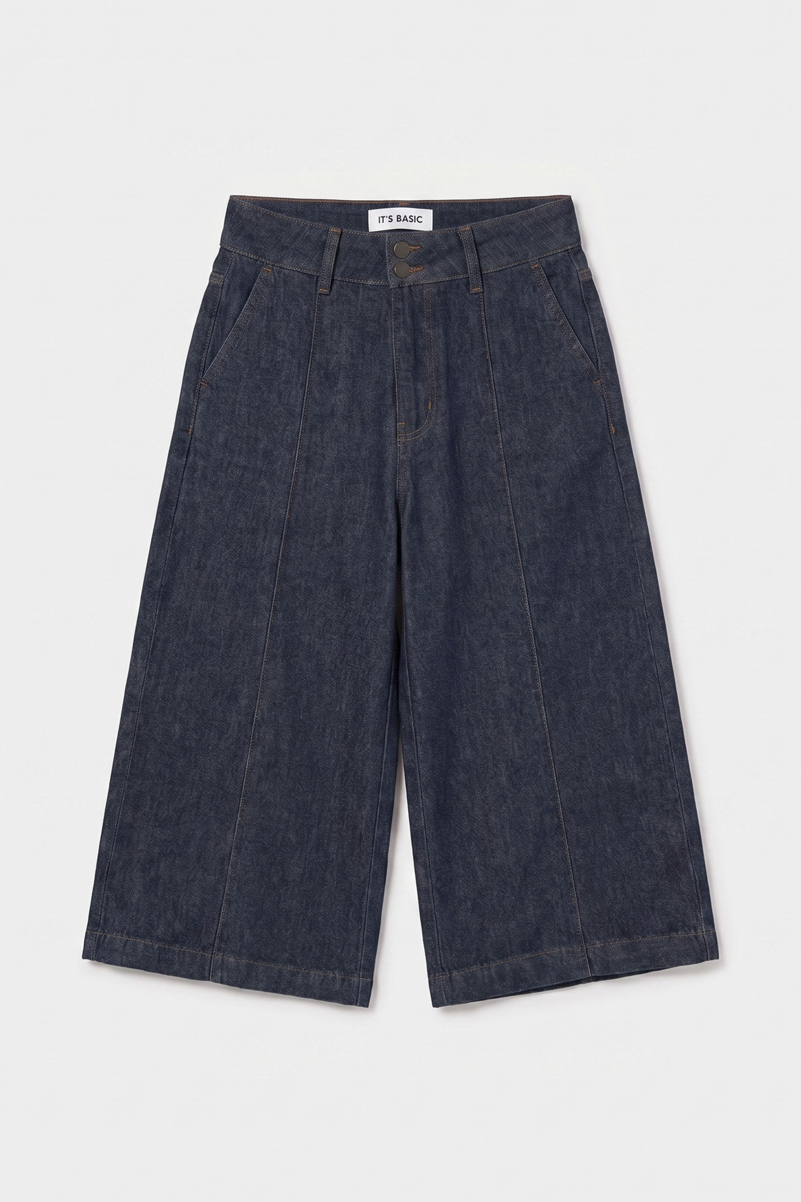 Kadın İndigo Selvedge 7w6-50 Maxi Denim Bermuda Jort