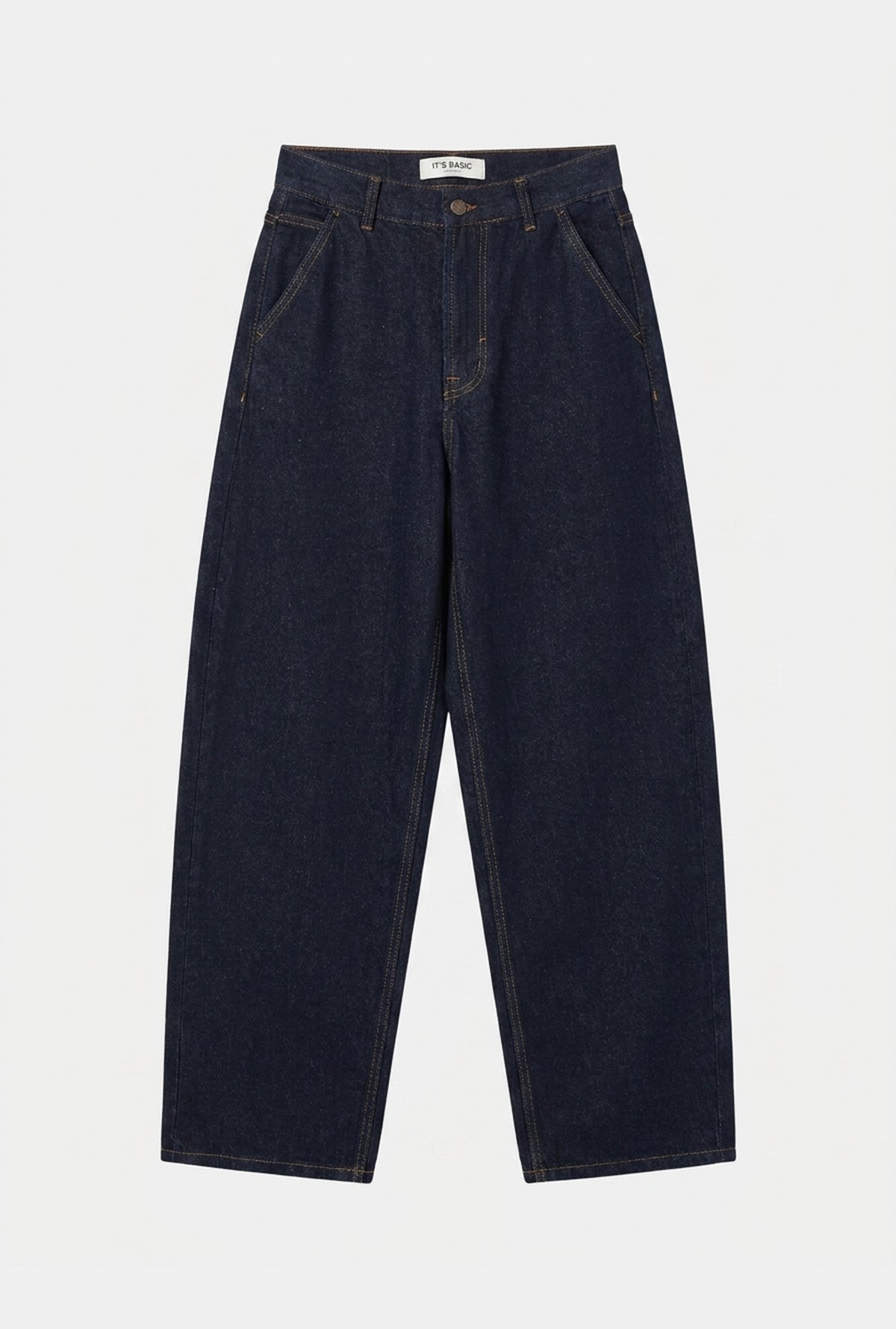 Kadın İndigo Selvedge 7w6-50 Skater Fit Bol Kesim Denim Jean