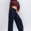 Kadın İndigo Selvedge 7w6-50 Straight Fit Kemer Detaylı Denim Jean
