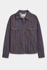 Kadın Kahve Kot Çizgili 1w6-7 Oversize Denim Ceket