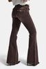 Women's Brown 2s6-16 SLN05 Mid Rise Flare Fit Flexible Fabric Denim Jeans