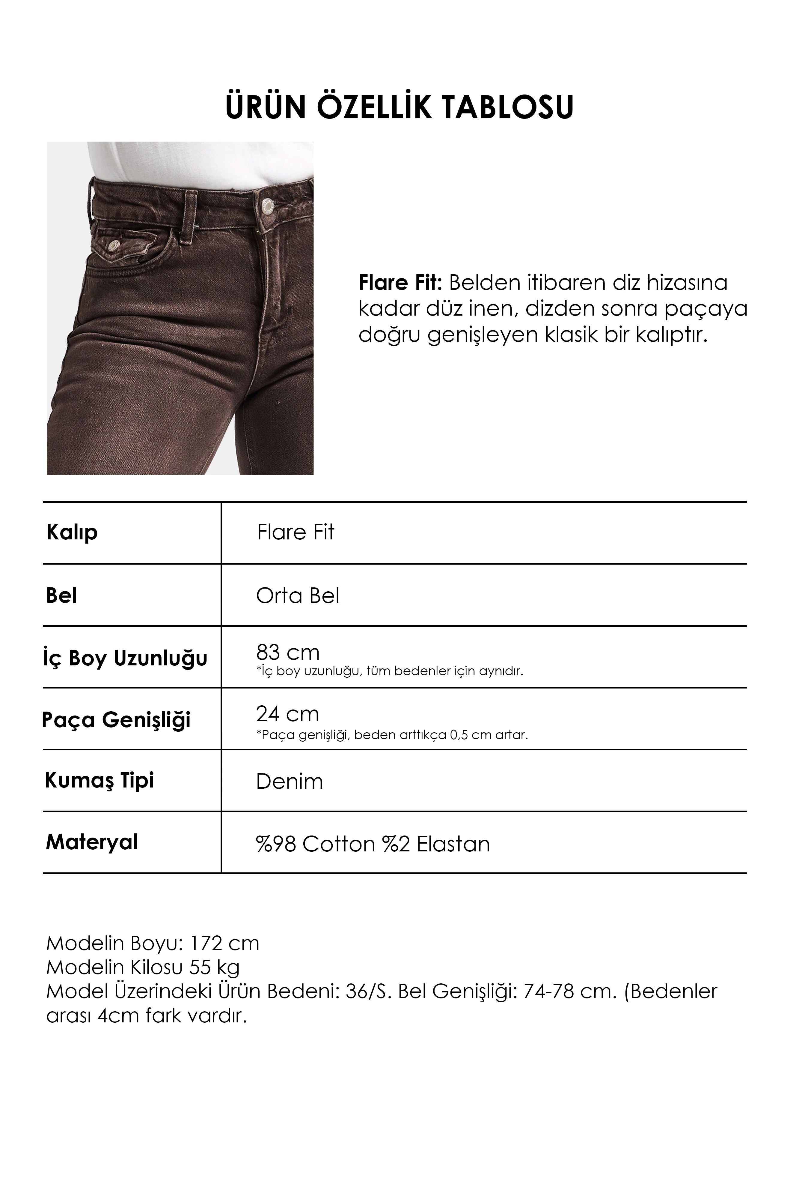 Women's Brown 2s6-16 SLN05 Mid Rise Flare Fit Flexible Fabric Denim Jeans