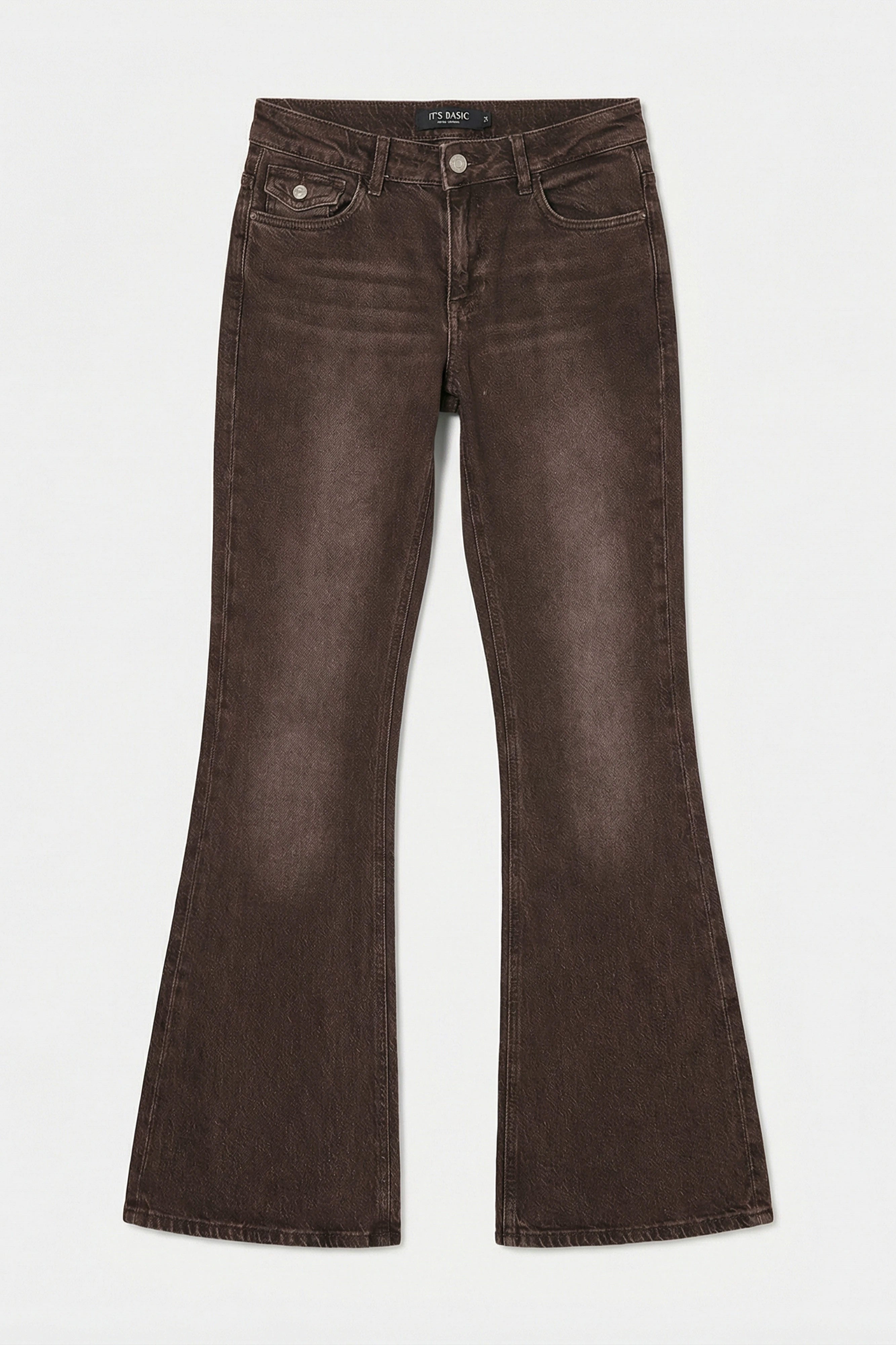 Women's Brown 2s6-16 SLN05 Mid Rise Flare Fit Flexible Fabric Denim Jeans