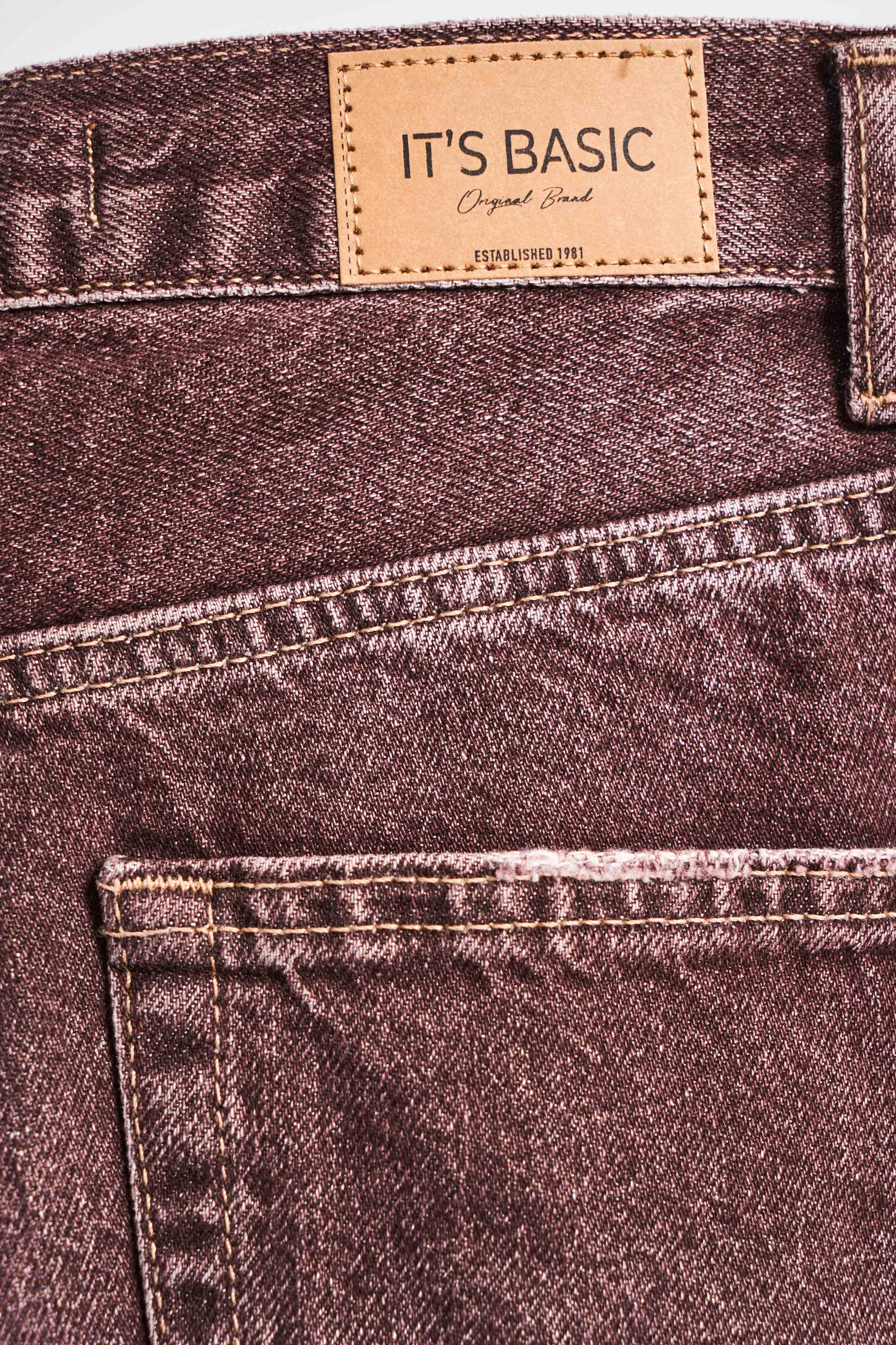 Kadın Kiremit Kot Rengi 2w5-131 Loose Fit Orta Bel İç Boy 80cm %100 Koton Denim Jean